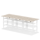 Rayleigh Back-to-Back 6 Person Scalloped Height Adjustable Bench Desk